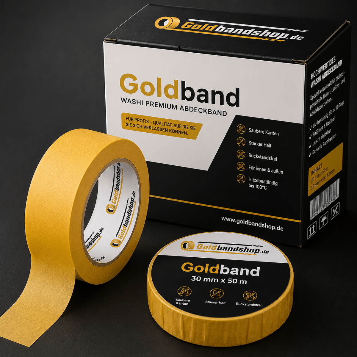 Goldband Washi-Malerband Verpackung und Rolle für Malerarbeiten